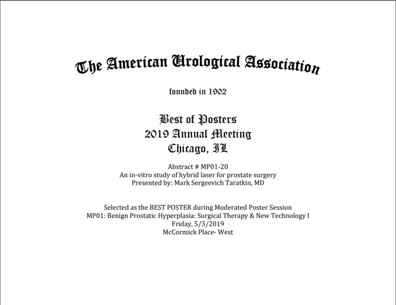 Taratkin Best of Poster Certificate